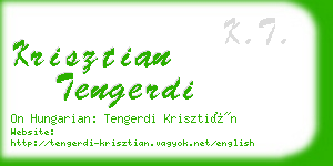 krisztian tengerdi business card